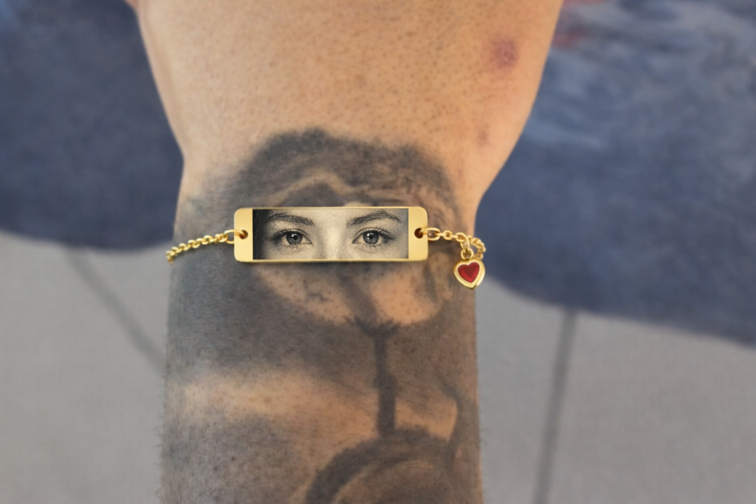 Pulseira Olhar Personalisado- Banhado a Ouro - Imagem 3